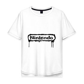 Мужская футболка хлопок Oversize с принтом Nintendo в Кировске, 100% хлопок | свободный крой, круглый ворот, “спинка” длиннее передней части | баста | ноггано