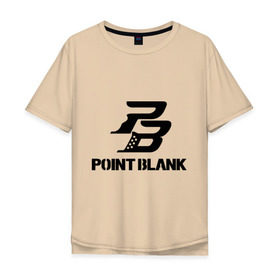 Мужская футболка хлопок Oversize с принтом Point Blank в Кировске, 100% хлопок | свободный крой, круглый ворот, “спинка” длиннее передней части | pb | поинт блэнк