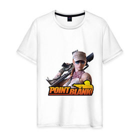 Мужская футболка хлопок с принтом Point Blank в Кировске, 100% хлопок | прямой крой, круглый вырез горловины, длина до линии бедер, слегка спущенное плечо. | point blank | поинт блэнк
