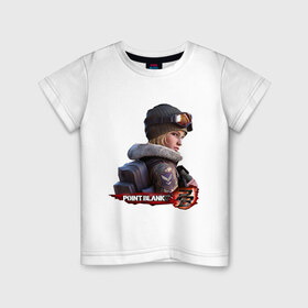 Детская футболка хлопок с принтом Point Blank в Кировске, 100% хлопок | круглый вырез горловины, полуприлегающий силуэт, длина до линии бедер | 