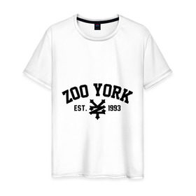 Мужская футболка хлопок с принтом Zoo York в Кировске, 100% хлопок | прямой крой, круглый вырез горловины, длина до линии бедер, слегка спущенное плечо. | 300 | york | zoo | антибренд | зоо | йорк