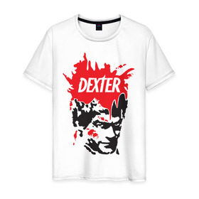 Мужская футболка хлопок с принтом Сериал Декстер (Dexter) в Кировске, 100% хлопок | прямой крой, круглый вырез горловины, длина до линии бедер, слегка спущенное плечо. | 
