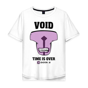 Мужская футболка хлопок Oversize с принтом Faceless Void в Кировске, 100% хлопок | свободный крой, круглый ворот, “спинка” длиннее передней части | 