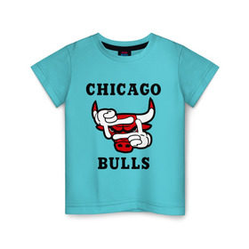 Детская футболка хлопок с принтом Chicago Bulls Swag в Кировске, 100% хлопок | круглый вырез горловины, полуприлегающий силуэт, длина до линии бедер | bulls | chicago | new | swag | буллс | чикаго