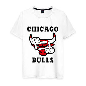 Мужская футболка хлопок с принтом Chicago Bulls Swag в Кировске, 100% хлопок | прямой крой, круглый вырез горловины, длина до линии бедер, слегка спущенное плечо. | Тематика изображения на принте: bulls | chicago | new | swag | буллс | чикаго
