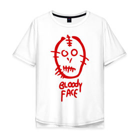 Мужская футболка хлопок Oversize с принтом Bloody face в Кировске, 100% хлопок | свободный крой, круглый ворот, “спинка” длиннее передней части | 