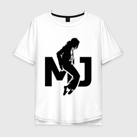 Мужская футболка хлопок Oversize с принтом Майкл Джексон в Кировске, 100% хлопок | свободный крой, круглый ворот, “спинка” длиннее передней части | jackson | king | michael | music | pop | джексон | джэксон | король | майкл | музыка | поп | попса