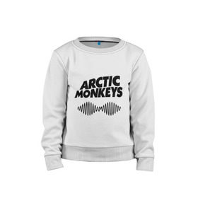 Детский свитшот хлопок с принтом Arctic monkeys wave в Кировске, 100% хлопок | круглый вырез горловины, эластичные манжеты, пояс и воротник | arctic monkeys