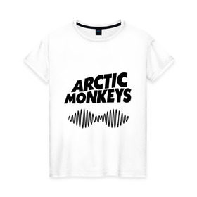 Женская футболка хлопок с принтом Arctic monkeys wave в Кировске, 100% хлопок | прямой крой, круглый вырез горловины, длина до линии бедер, слегка спущенное плечо | arctic monkeys