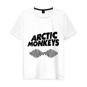 Мужская футболка хлопок с принтом Arctic monkeys wave в Кировске, 100% хлопок | прямой крой, круглый вырез горловины, длина до линии бедер, слегка спущенное плечо. | Тематика изображения на принте: arctic monkeys