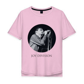 Мужская футболка хлопок Oversize с принтом Joy division круг в Кировске, 100% хлопок | свободный крой, круглый ворот, “спинка” длиннее передней части | joy division