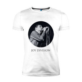 Мужская футболка премиум с принтом Joy division круг в Кировске, 92% хлопок, 8% лайкра | приталенный силуэт, круглый вырез ворота, длина до линии бедра, короткий рукав | joy division