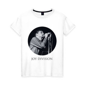 Женская футболка хлопок с принтом Joy division круг в Кировске, 100% хлопок | прямой крой, круглый вырез горловины, длина до линии бедер, слегка спущенное плечо | joy division