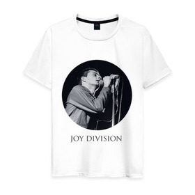 Мужская футболка хлопок с принтом Joy division круг в Кировске, 100% хлопок | прямой крой, круглый вырез горловины, длина до линии бедер, слегка спущенное плечо. | joy division