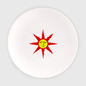Тарелка с принтом Dark Souls в Кировске, фарфор | диаметр - 210 мм
диаметр для нанесения принта - 120 мм | dark souls