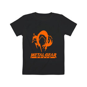 Детская футболка хлопок с принтом Metal Gear Solid Fox в Кировске, 100% хлопок | круглый вырез горловины, полуприлегающий силуэт, длина до линии бедер | лиса