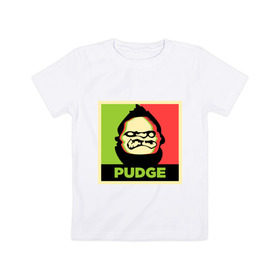 Детская футболка хлопок с принтом Пудж Дота2 в Кировске, 100% хлопок | круглый вырез горловины, полуприлегающий силуэт, длина до линии бедер | dota | pudge | дота | пудж