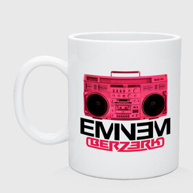 Кружка с принтом Eminem Berzerk в Кировске, керамика | объем — 330 мл, диаметр — 80 мм. Принт наносится на бока кружки, можно сделать два разных изображения | 