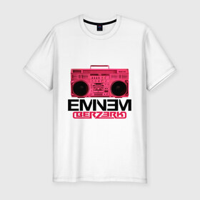 Мужская футболка премиум с принтом Eminem Berzerk в Кировске, 92% хлопок, 8% лайкра | приталенный силуэт, круглый вырез ворота, длина до линии бедра, короткий рукав | 