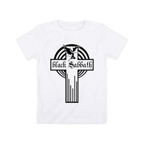 Детская футболка хлопок с принтом Black Sabbath в Кировске, 100% хлопок | круглый вырез горловины, полуприлегающий силуэт, длина до линии бедер | Тематика изображения на принте: black sabbath