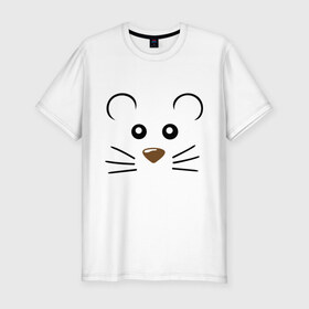 Мужская футболка премиум с принтом Грызун в Кировске, 92% хлопок, 8% лайкра | приталенный силуэт, круглый вырез ворота, длина до линии бедра, короткий рукав | грызун | животное | крыса | мышь | хомяк
