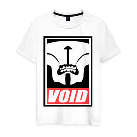 Мужская футболка хлопок с принтом Faceless Void Dota2 в Кировске, 100% хлопок | прямой крой, круглый вырез горловины, длина до линии бедер, слегка спущенное плечо. | Тематика изображения на принте: dota | faceless | obey | void | войд | дота
