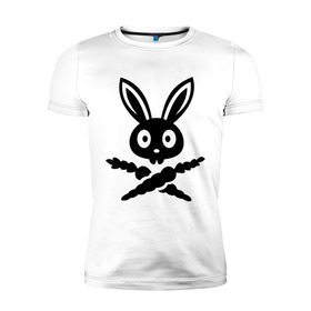 Мужская футболка премиум с принтом Кролики-пираты в Кировске, 92% хлопок, 8% лайкра | приталенный силуэт, круглый вырез ворота, длина до линии бедра, короткий рукав | Тематика изображения на принте: пират