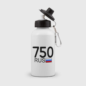 Бутылка спортивная с принтом Московская область - 750 в Кировске, металл | емкость — 500 мл, в комплекте две пластиковые крышки и карабин для крепления | 
