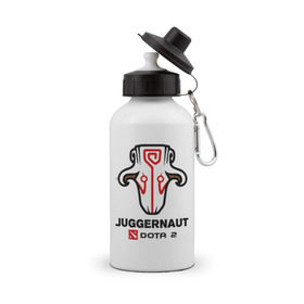 Бутылка спортивная с принтом Juggernaut Dota2 в Кировске, металл | емкость — 500 мл, в комплекте две пластиковые крышки и карабин для крепления | dota | juggernaut | джаггернаут | дота