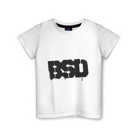 Детская футболка хлопок с принтом BSD в Кировске, 100% хлопок | круглый вырез горловины, полуприлегающий силуэт, длина до линии бедер | Тематика изображения на принте: bmx | bsd