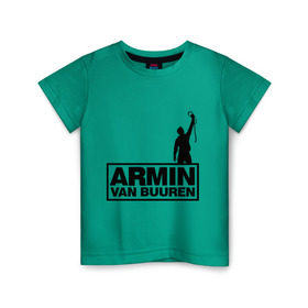 Детская футболка хлопок с принтом Armin van buuren в Кировске, 100% хлопок | круглый вырез горловины, полуприлегающий силуэт, длина до линии бедер | Тематика изображения на принте: addicted | buuren | van | аrmin