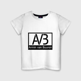 Детская футболка хлопок с принтом Armin van buuren logo в Кировске, 100% хлопок | круглый вырез горловины, полуприлегающий силуэт, длина до линии бедер | Тематика изображения на принте: addicted | buuren | van | аrmin