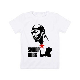 Детская футболка хлопок с принтом Snoop Dogg в Кировске, 100% хлопок | круглый вырез горловины, полуприлегающий силуэт, длина до линии бедер | dogg | snoop | дог | снуп