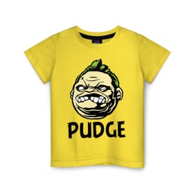 Детская футболка хлопок с принтом Pudge Пудж в Кировске, 100% хлопок | круглый вырез горловины, полуприлегающий силуэт, длина до линии бедер | dota | pudge | дота | пудж
