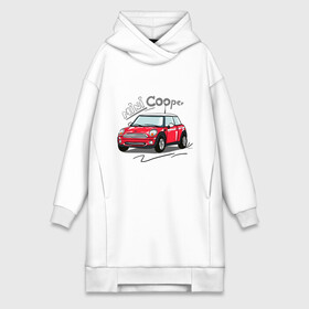 Платье-худи хлопок с принтом Mini Cooper в Кировске,  |  | mini cooper | автомобиль | машина | мини купер | миникупер