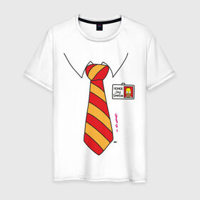 Мужская футболка хлопок с принтом Костюм Гомера в Кировске, 100% хлопок | прямой крой, круглый вырез горловины, длина до линии бедер, слегка спущенное плечо. | гомер