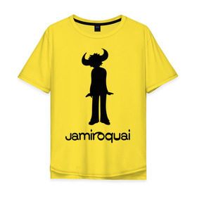 Мужская футболка хлопок Oversize с принтом Jamiroquai в Кировске, 100% хлопок | свободный крой, круглый ворот, “спинка” длиннее передней части | funk | jamiroquai | jazz | джаз | джамирокуай | фанк
