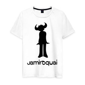 Мужская футболка хлопок с принтом Jamiroquai в Кировске, 100% хлопок | прямой крой, круглый вырез горловины, длина до линии бедер, слегка спущенное плечо. | funk | jamiroquai | jazz | джаз | джамирокуай | фанк