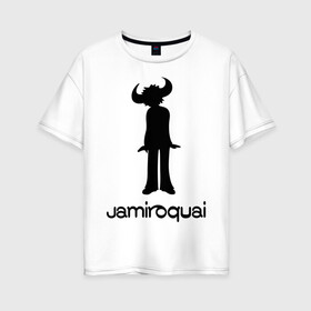 Женская футболка хлопок Oversize с принтом Jamiroquai в Кировске, 100% хлопок | свободный крой, круглый ворот, спущенный рукав, длина до линии бедер
 | funk | jamiroquai | jazz | джаз | джамирокуай | фанк