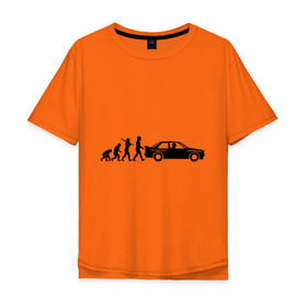Мужская футболка хлопок Oversize с принтом Бмв эволюция в Кировске, 100% хлопок | свободный крой, круглый ворот, “спинка” длиннее передней части | bmw | evolution | автомобиль | бмв | развитие | эволюция