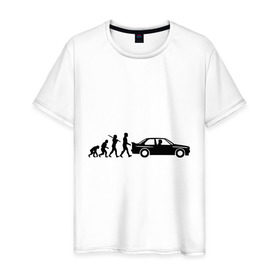 Мужская футболка хлопок с принтом Бмв эволюция в Кировске, 100% хлопок | прямой крой, круглый вырез горловины, длина до линии бедер, слегка спущенное плечо. | bmw | evolution | автомобиль | бмв | развитие | эволюция