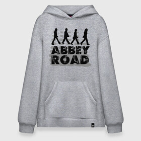 Худи SuperOversize хлопок с принтом Abbey Road в Кировске, 70% хлопок, 30% полиэстер, мягкий начес внутри | карман-кенгуру, эластичная резинка на манжетах и по нижней кромке, двухслойный капюшон
 | 