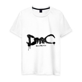 Мужская футболка хлопок с принтом Эмблема Devil May Cry в Кировске, 100% хлопок | прямой крой, круглый вырез горловины, длина до линии бедер, слегка спущенное плечо. | dmc | данте