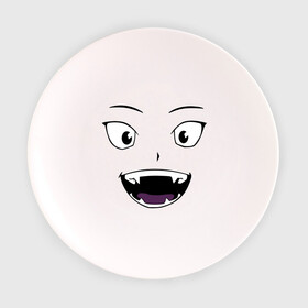 Тарелка с принтом Лицо вампира в стиле аниме в Кировске, фарфор | диаметр - 210 мм
диаметр для нанесения принта - 120 мм | Тематика изображения на принте: вампир | глаза | зубы | клыки | лицо | монстр | носферату | смайл