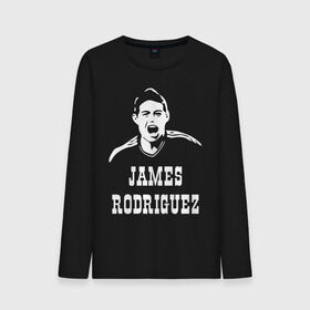 Мужской лонгслив хлопок с принтом James Rodriguez в Кировске, 100% хлопок |  | columbia | football | james | rodriguez | колумбия | родригес | футбол | хамес