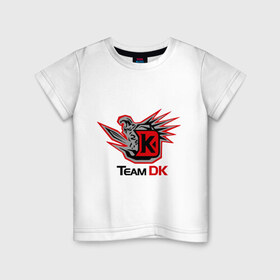 Детская футболка хлопок с принтом Team DK Dota2 в Кировске, 100% хлопок | круглый вырез горловины, полуприлегающий силуэт, длина до линии бедер | 