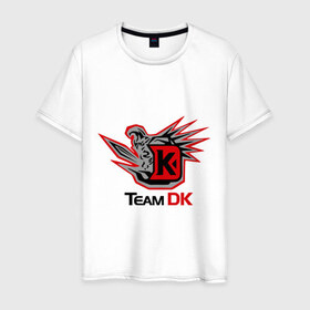 Мужская футболка хлопок с принтом Team DK Dota2 в Кировске, 100% хлопок | прямой крой, круглый вырез горловины, длина до линии бедер, слегка спущенное плечо. | 