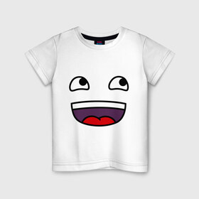 Детская футболка хлопок с принтом Забавная рожа в Кировске, 100% хлопок | круглый вырез горловины, полуприлегающий силуэт, длина до линии бедер | 