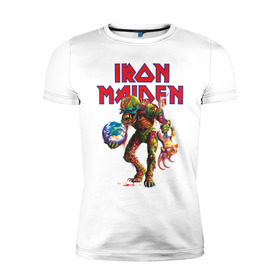 Мужская футболка премиум с принтом Iron Maiden в Кировске, 92% хлопок, 8% лайкра | приталенный силуэт, круглый вырез ворота, длина до линии бедра, короткий рукав | iron maiden