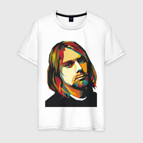 Мужская футболка хлопок с принтом Nirvana в Кировске, 100% хлопок | прямой крой, круглый вырез горловины, длина до линии бедер, слегка спущенное плечо. | cobain | kurt | nirvana | кобейн | курт | нирвана